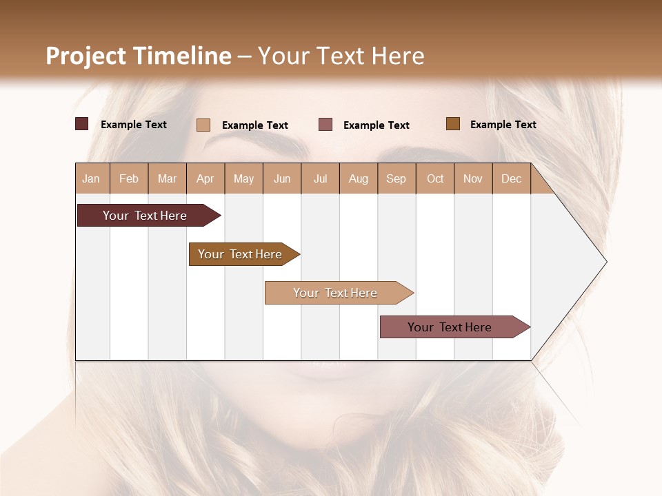 Blonde Make Up Hairstyle PowerPoint Template