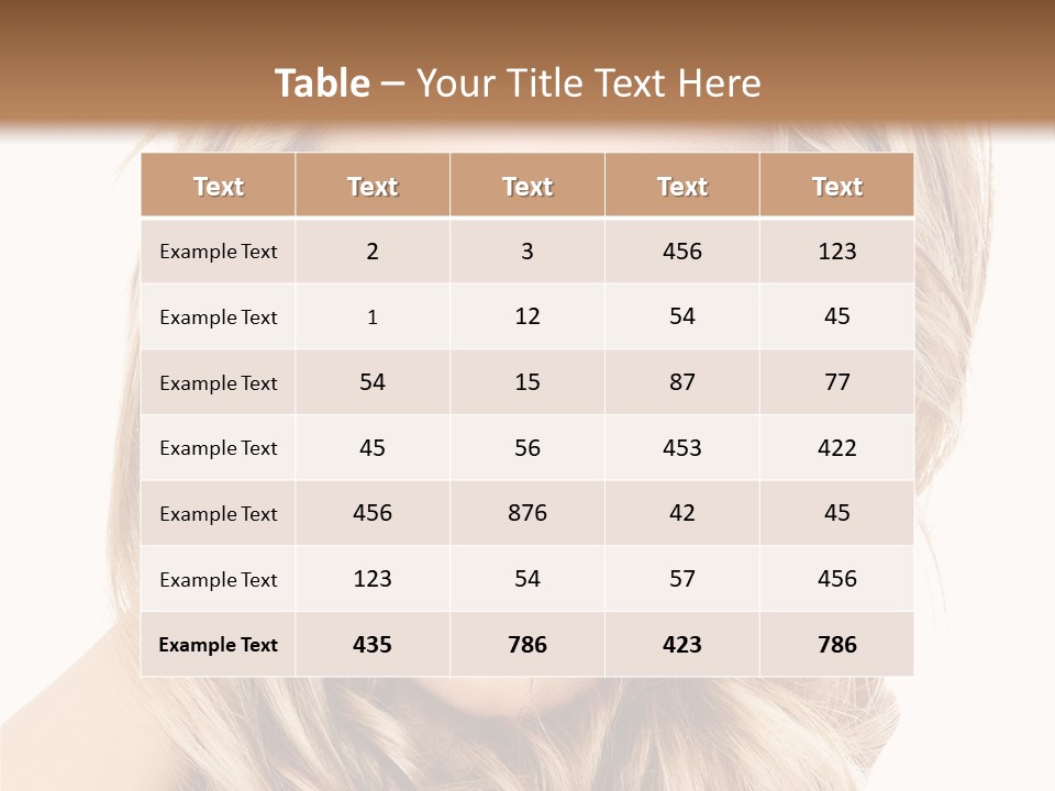 Blonde Make Up Hairstyle PowerPoint Template