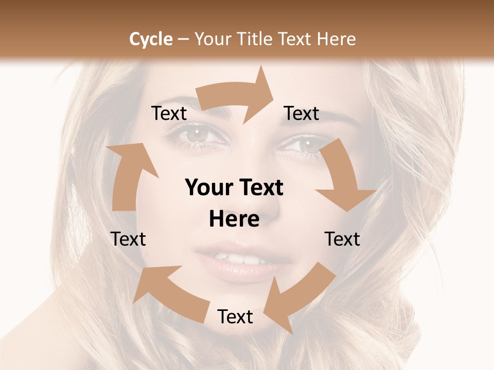 Blonde Make Up Hairstyle PowerPoint Template