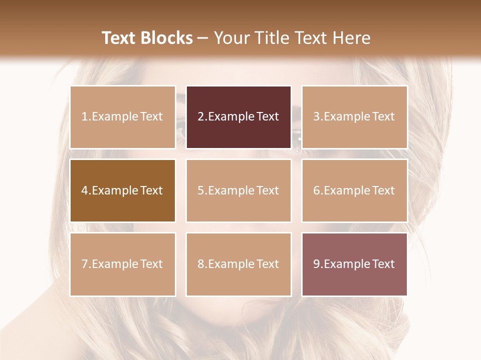 Blonde Make Up Hairstyle PowerPoint Template