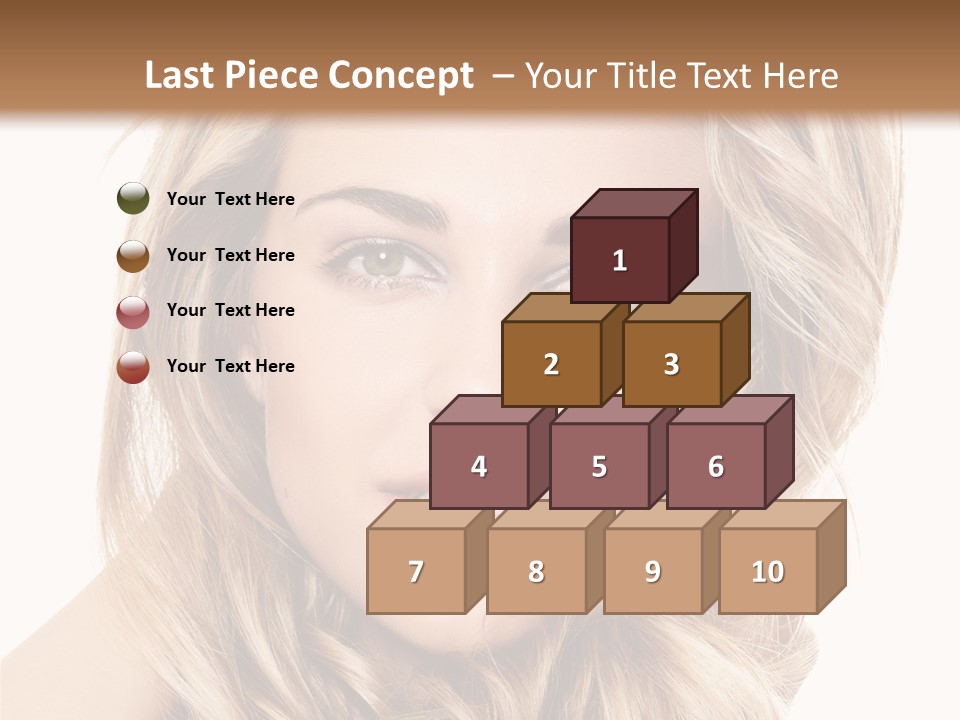 Blonde Make Up Hairstyle PowerPoint Template