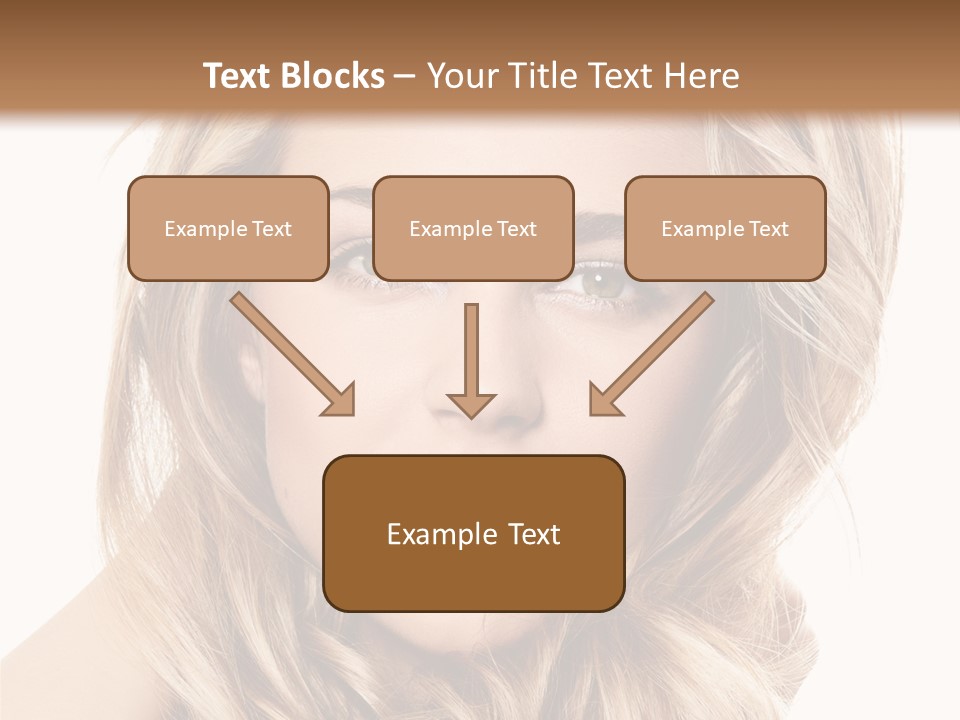 Blonde Make Up Hairstyle PowerPoint Template