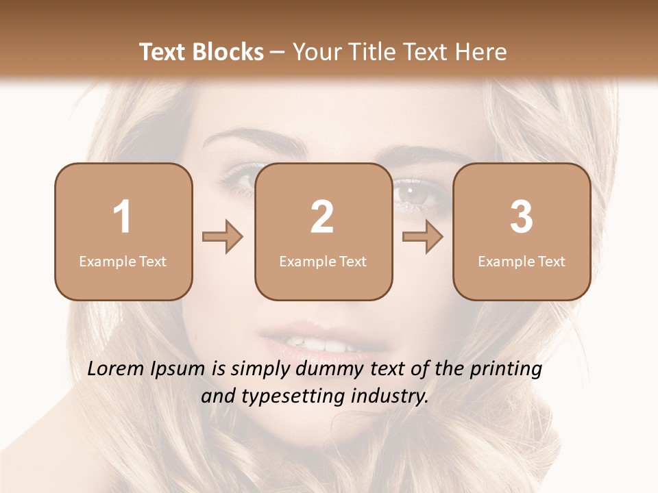 Blonde Make Up Hairstyle PowerPoint Template