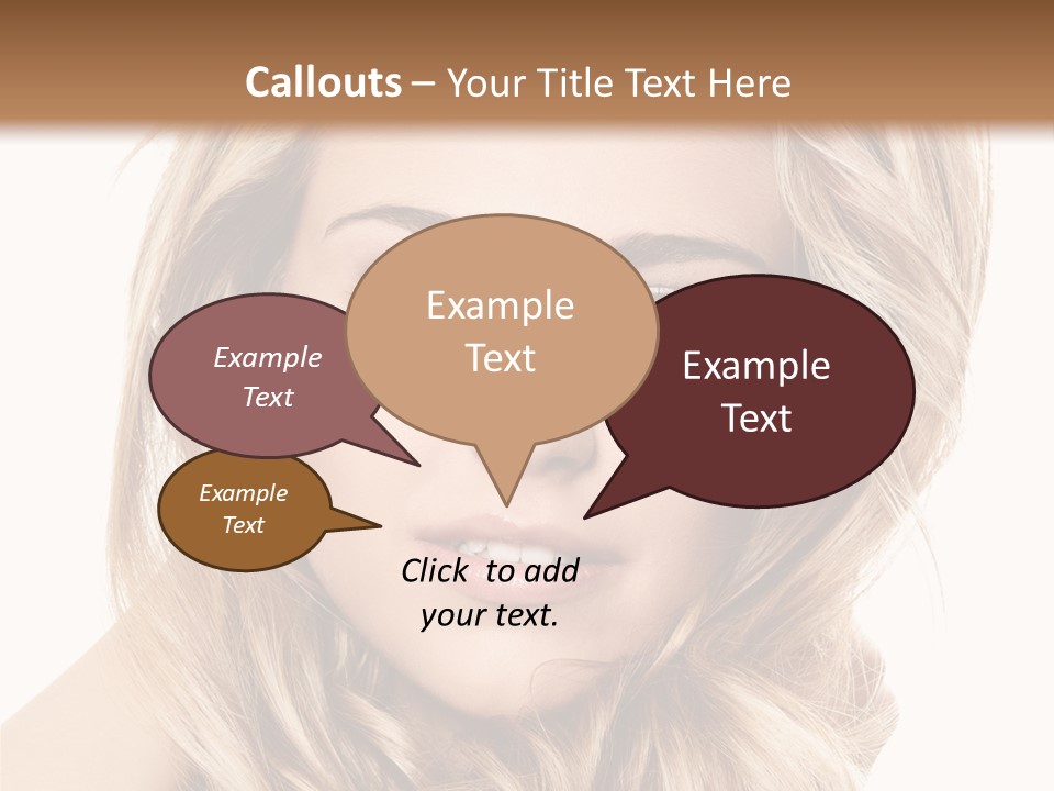 Blonde Make Up Hairstyle PowerPoint Template