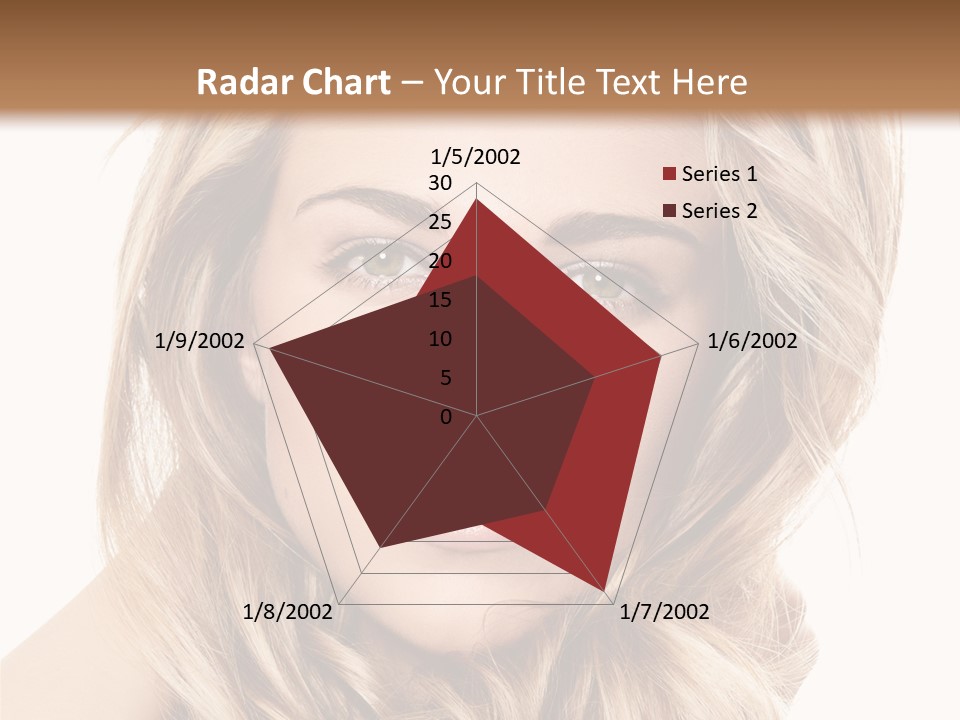 Blonde Make Up Hairstyle PowerPoint Template