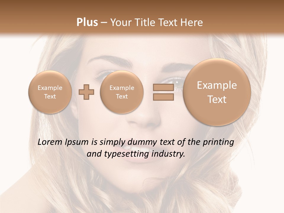 Blonde Make Up Hairstyle PowerPoint Template
