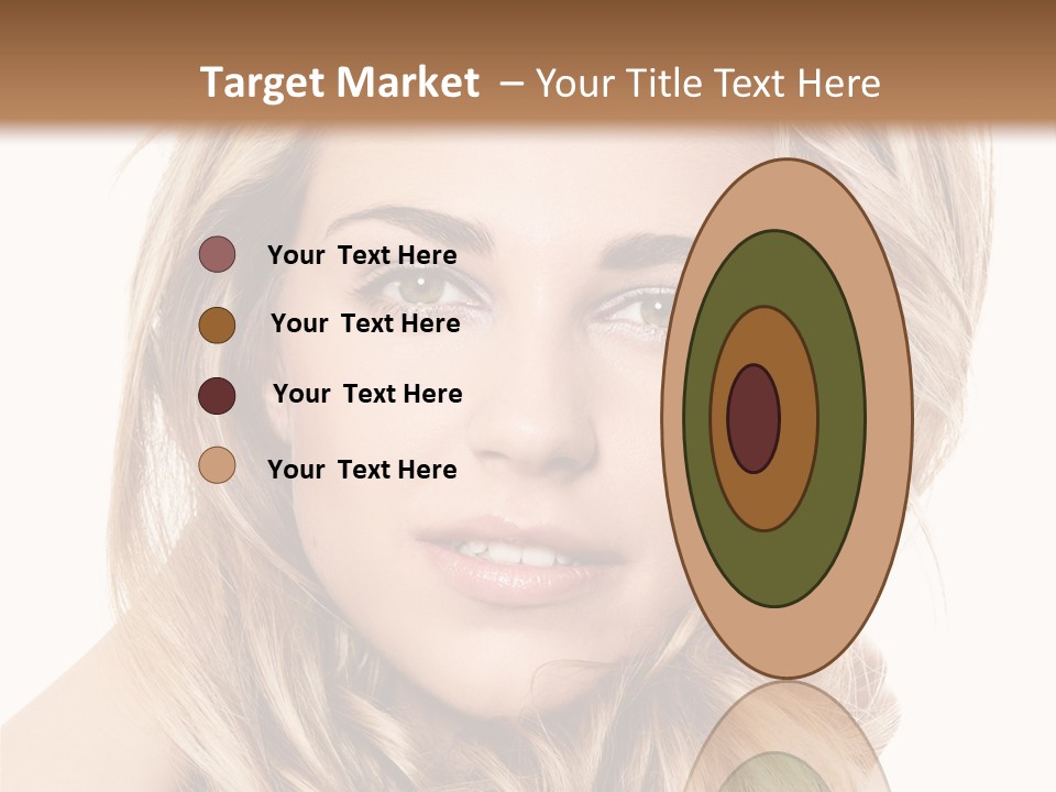 Blonde Make Up Hairstyle PowerPoint Template