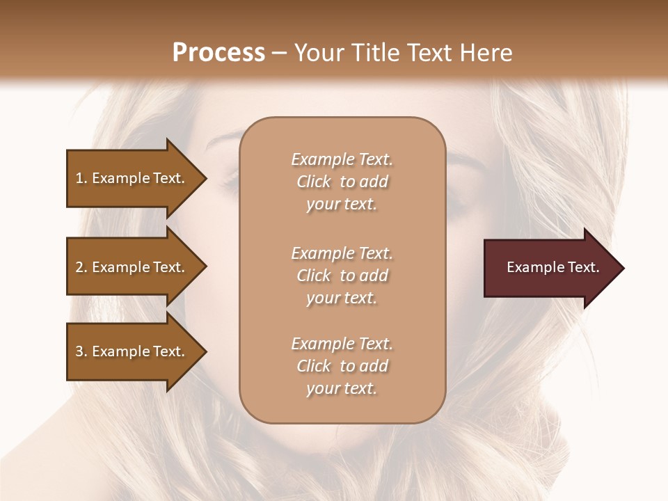 Blonde Make Up Hairstyle PowerPoint Template
