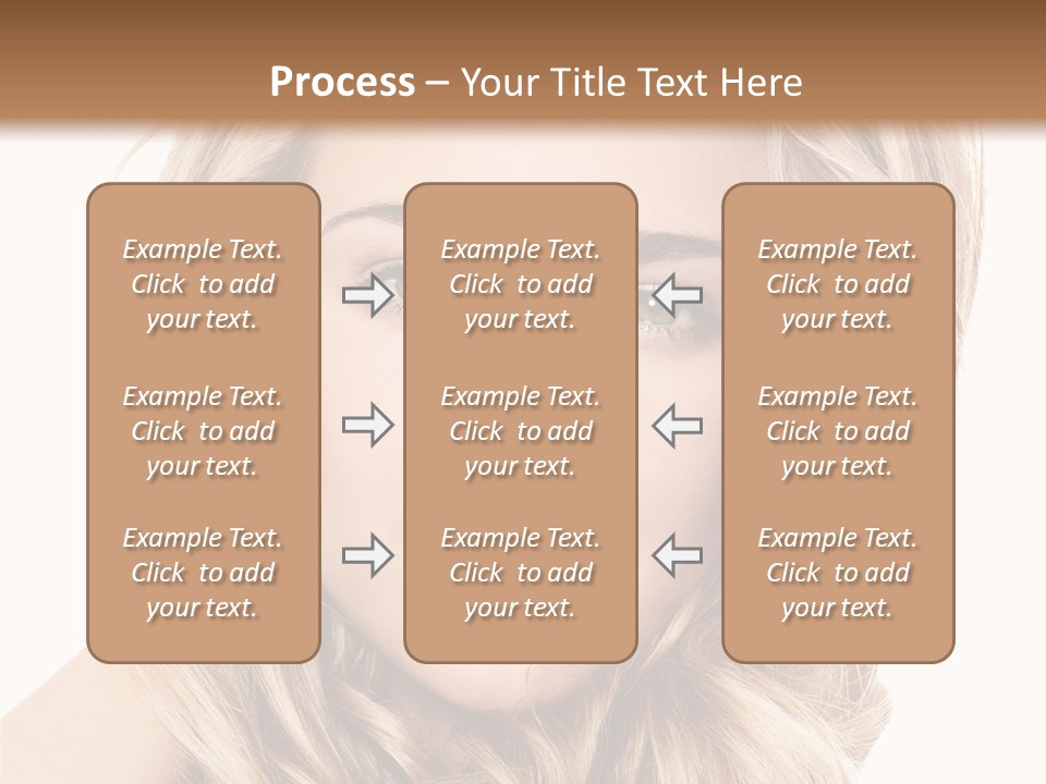 Blonde Make Up Hairstyle PowerPoint Template
