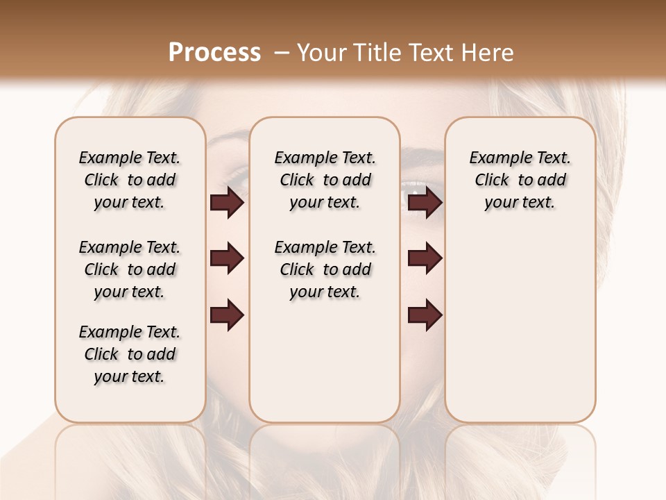 Blonde Make Up Hairstyle PowerPoint Template