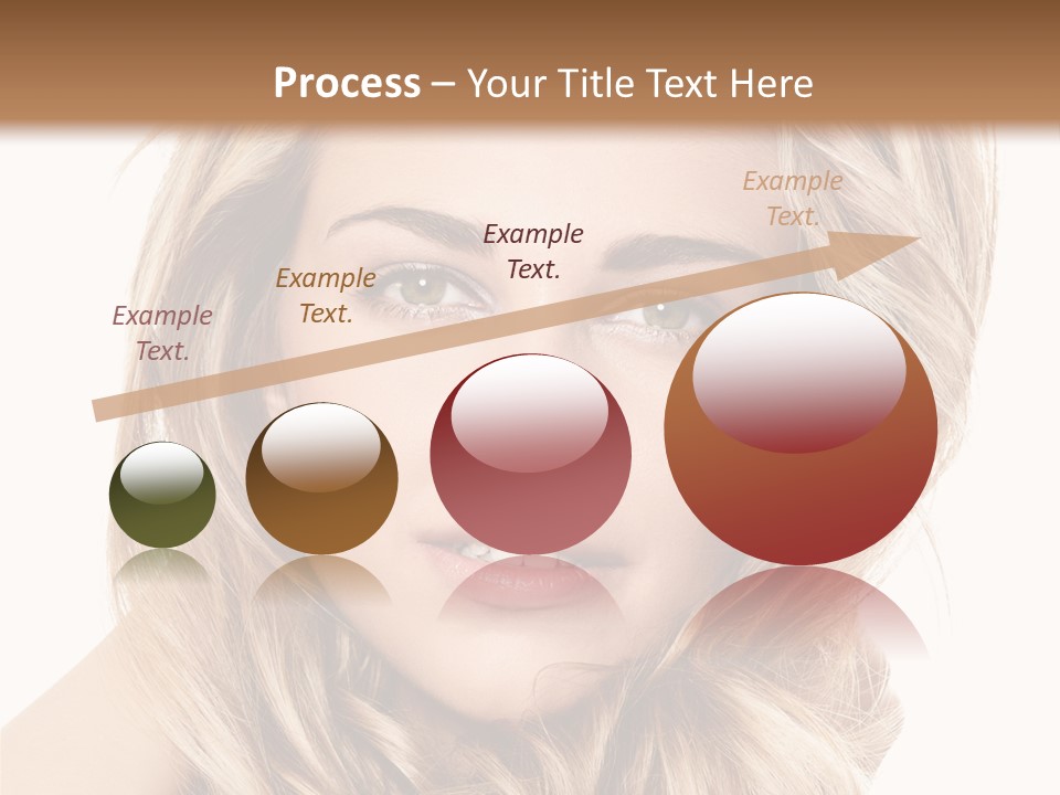 Blonde Make Up Hairstyle PowerPoint Template