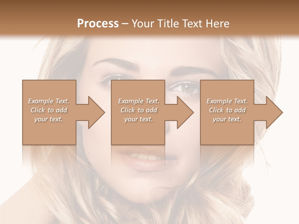 Blonde Make Up Hairstyle PowerPoint Template