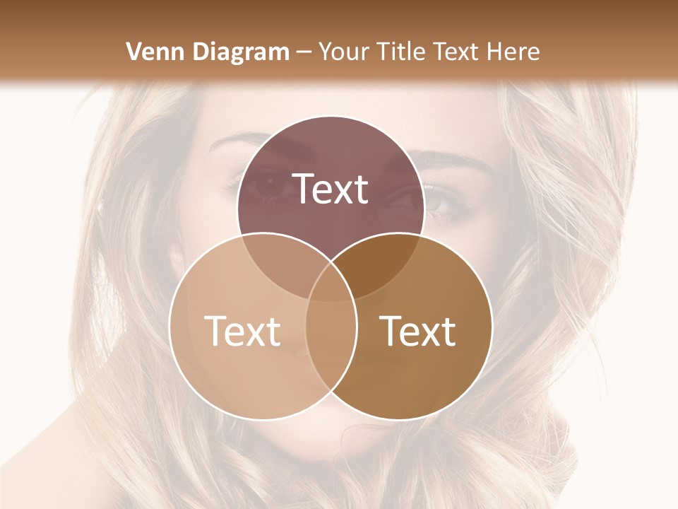 Blonde Make Up Hairstyle PowerPoint Template