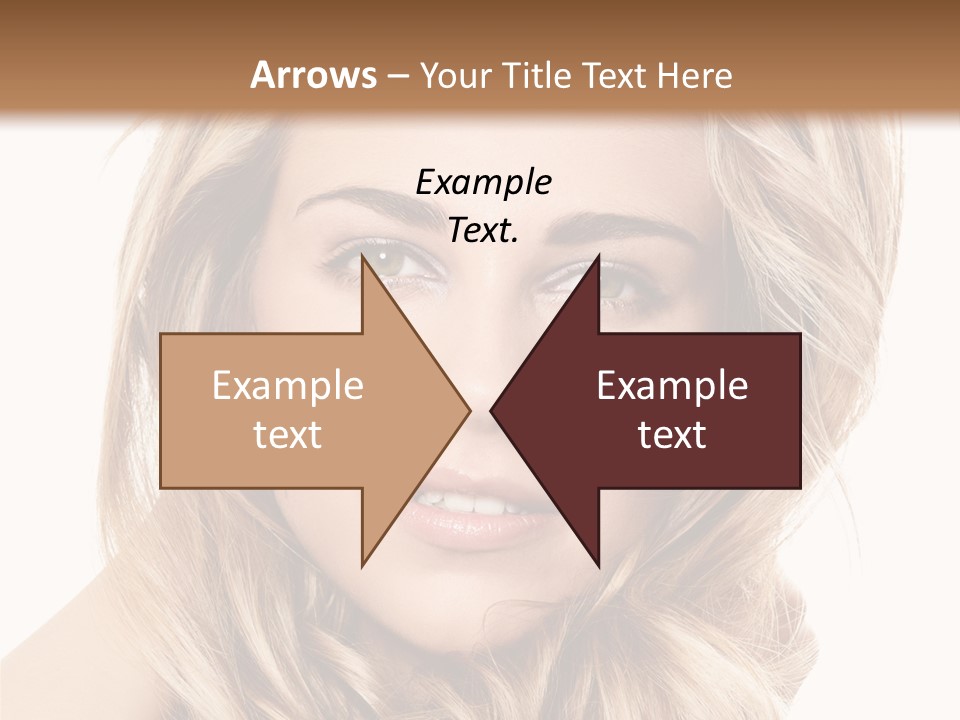 Blonde Make Up Hairstyle PowerPoint Template