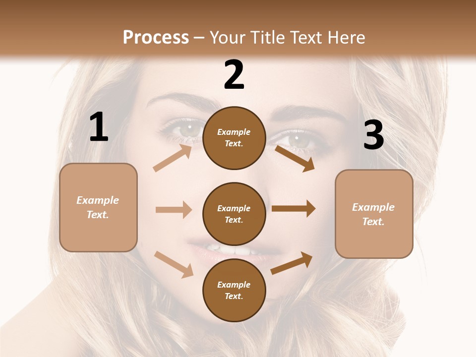 Blonde Make Up Hairstyle PowerPoint Template