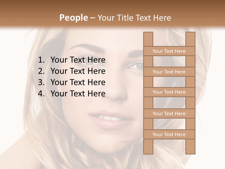Blonde Make Up Hairstyle PowerPoint Template