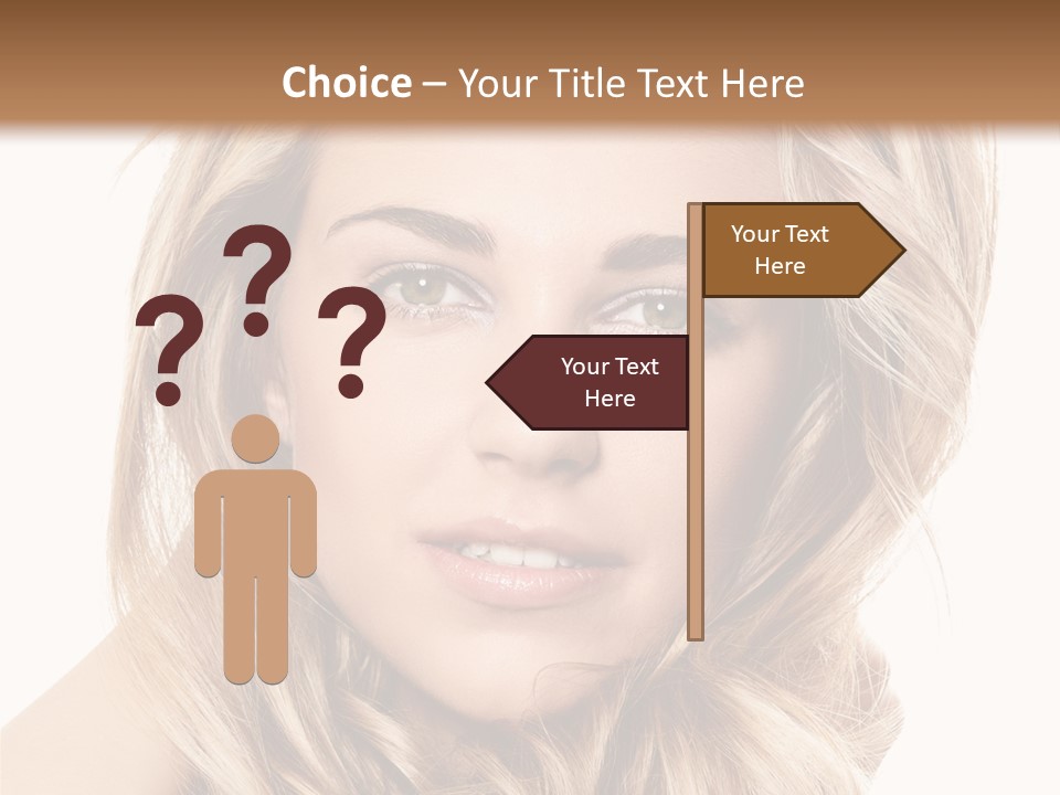 Blonde Make Up Hairstyle PowerPoint Template