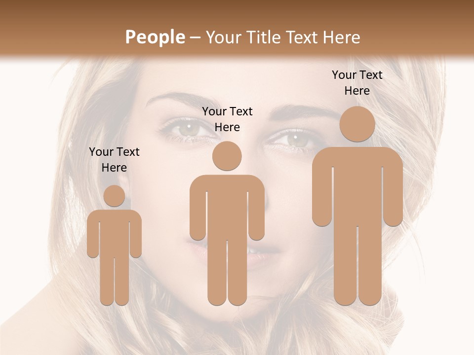 Blonde Make Up Hairstyle PowerPoint Template