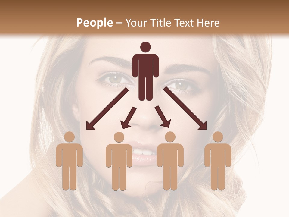 Blonde Make Up Hairstyle PowerPoint Template