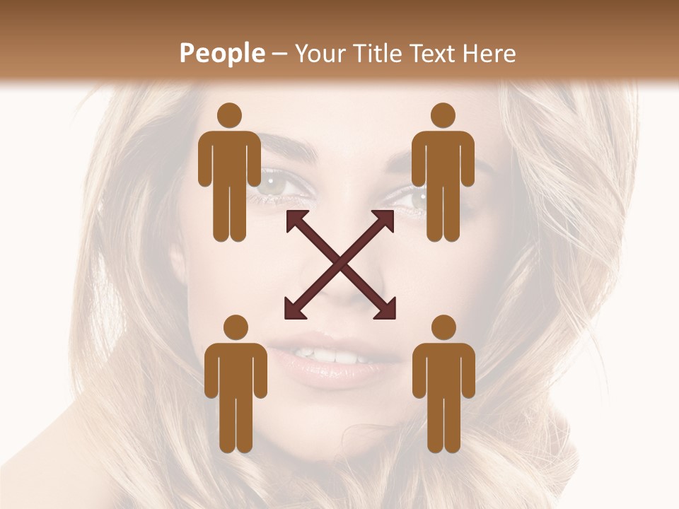 Blonde Make Up Hairstyle PowerPoint Template