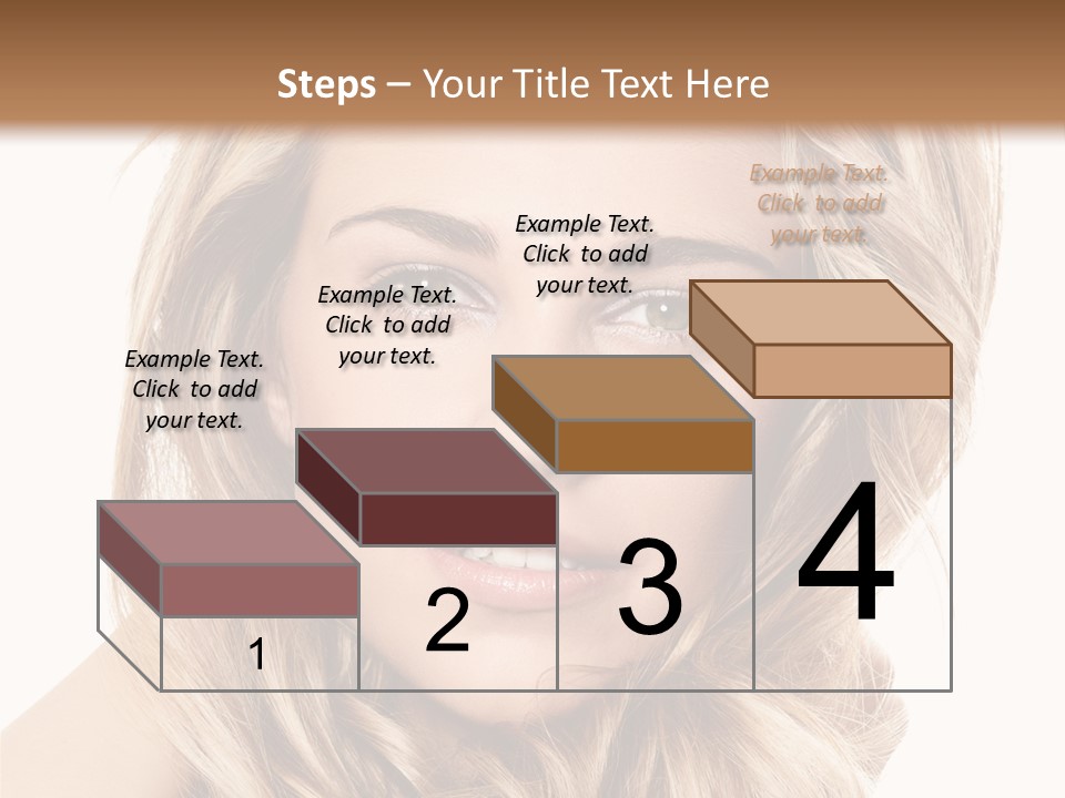 Blonde Make Up Hairstyle PowerPoint Template