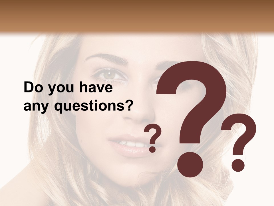 Blonde Make Up Hairstyle PowerPoint Template