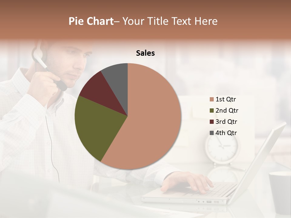 Stubbly Businesspeople Headset PowerPoint Template