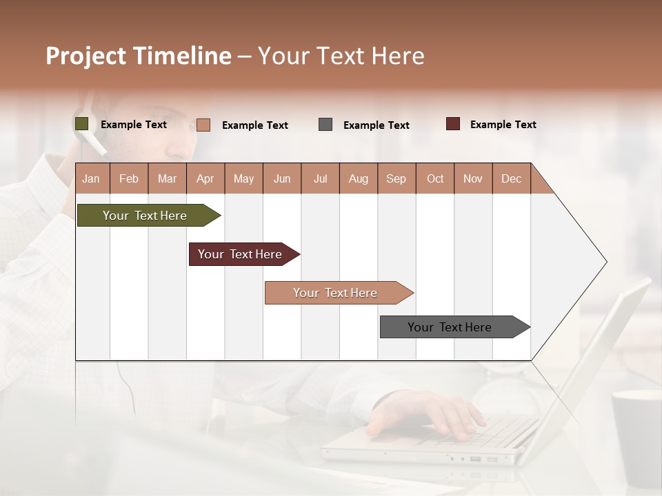 Stubbly Businesspeople Headset PowerPoint Template
