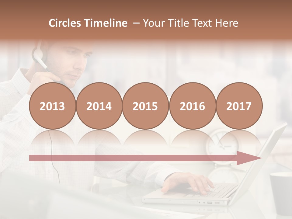 Stubbly Businesspeople Headset PowerPoint Template