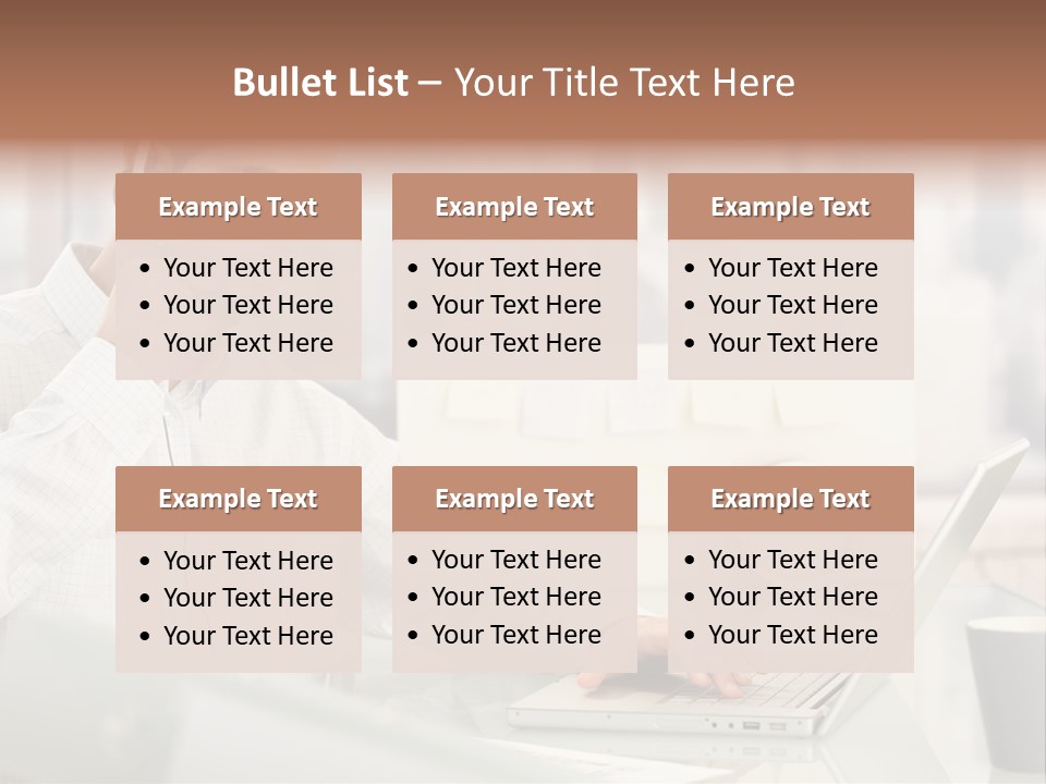 Stubbly Businesspeople Headset PowerPoint Template