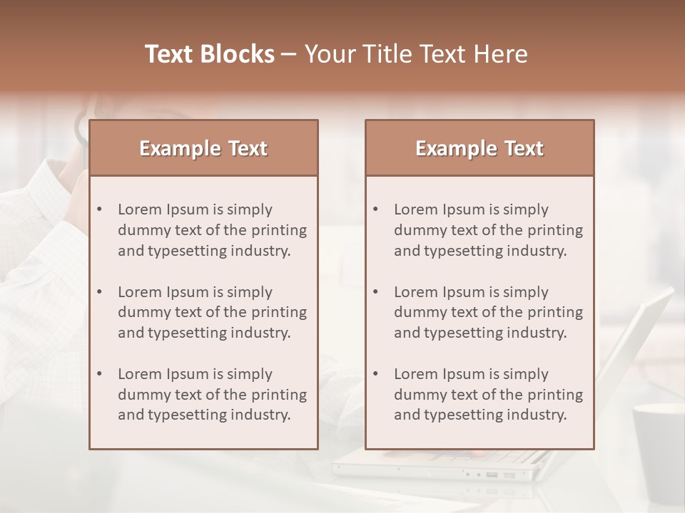 Stubbly Businesspeople Headset PowerPoint Template