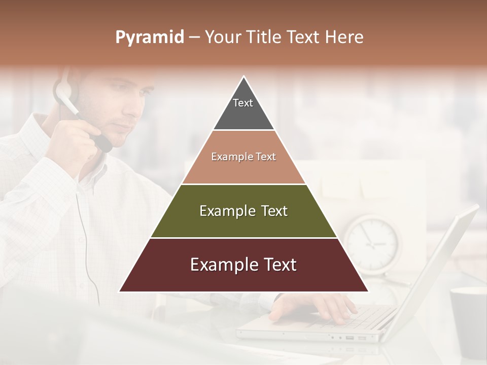 Stubbly Businesspeople Headset PowerPoint Template