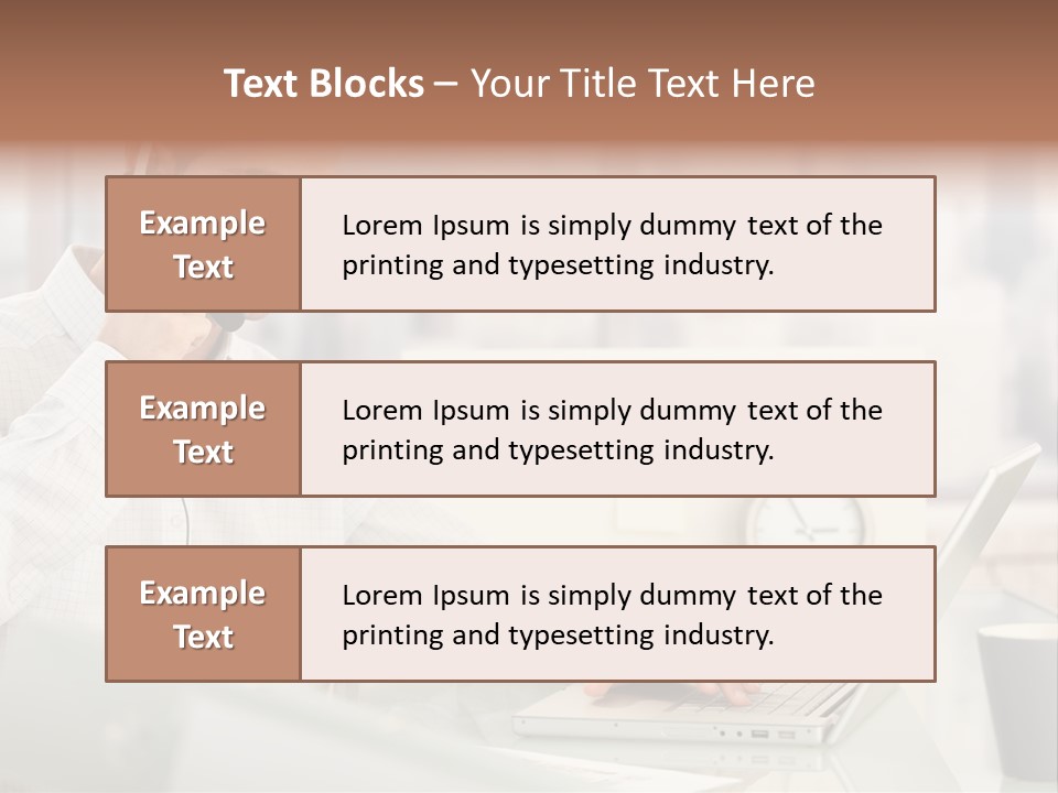 Stubbly Businesspeople Headset PowerPoint Template