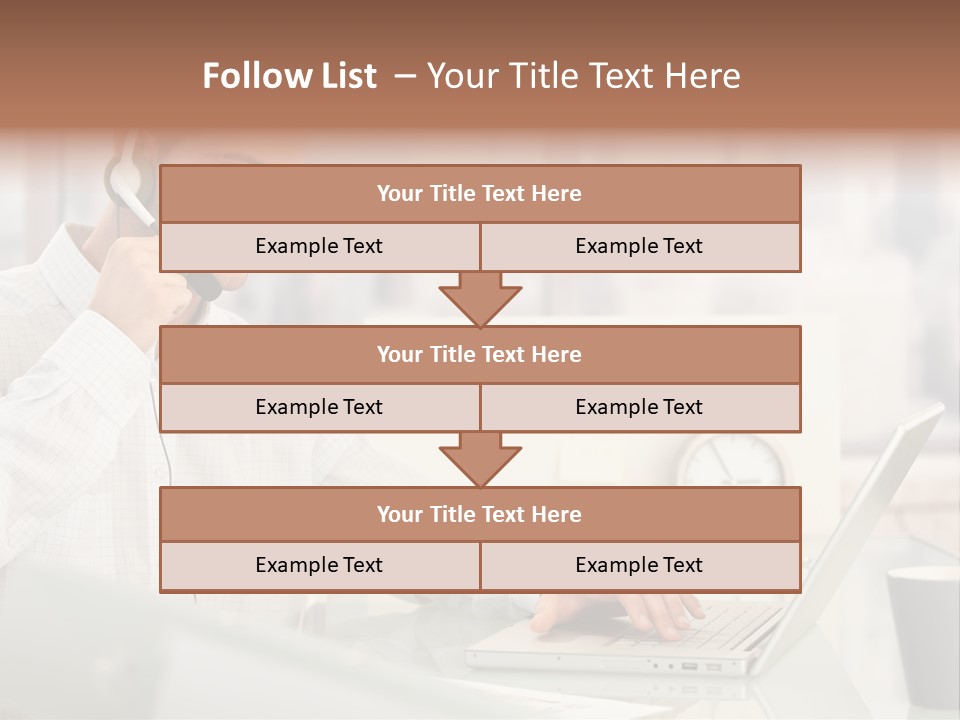 Stubbly Businesspeople Headset PowerPoint Template