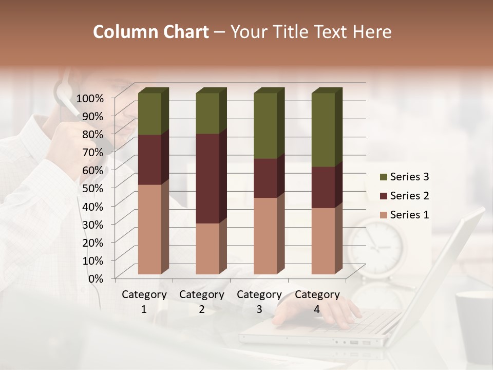 Stubbly Businesspeople Headset PowerPoint Template