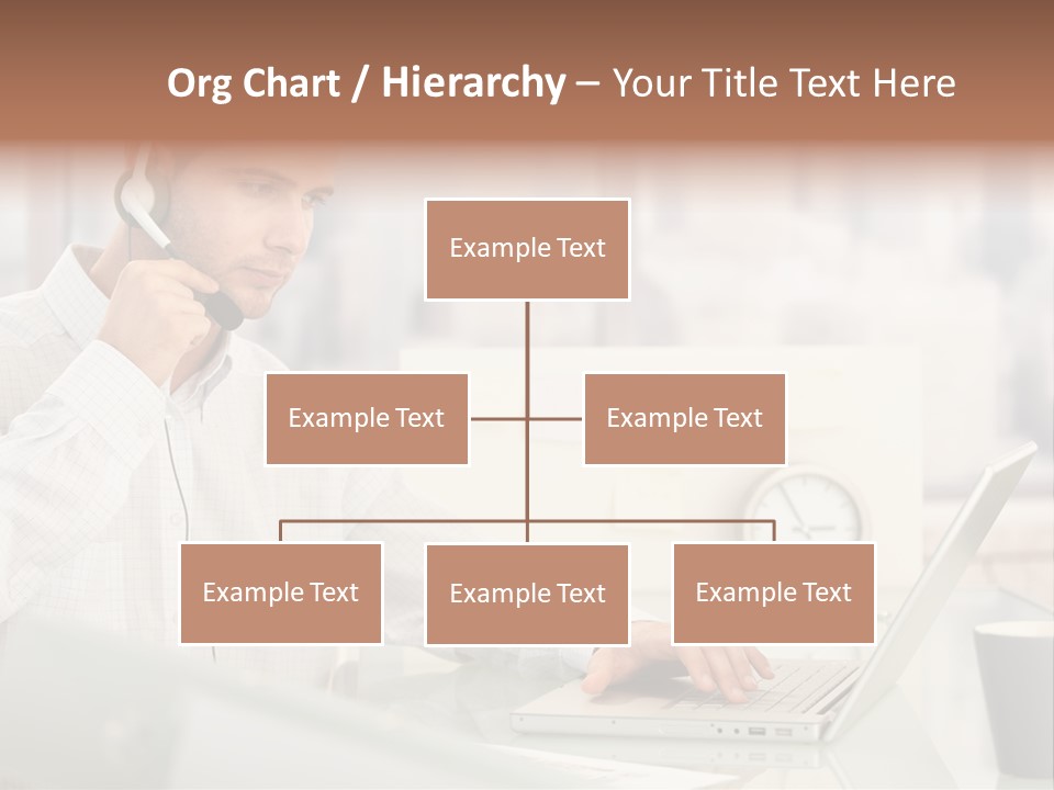 Stubbly Businesspeople Headset PowerPoint Template