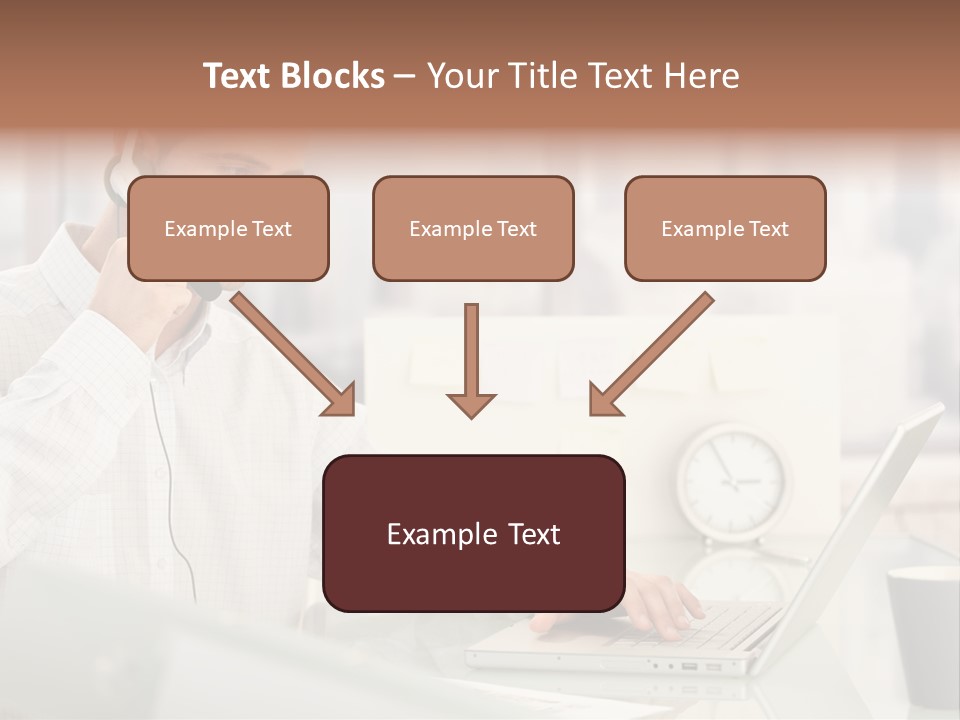 Stubbly Businesspeople Headset PowerPoint Template
