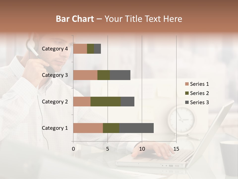 Stubbly Businesspeople Headset PowerPoint Template