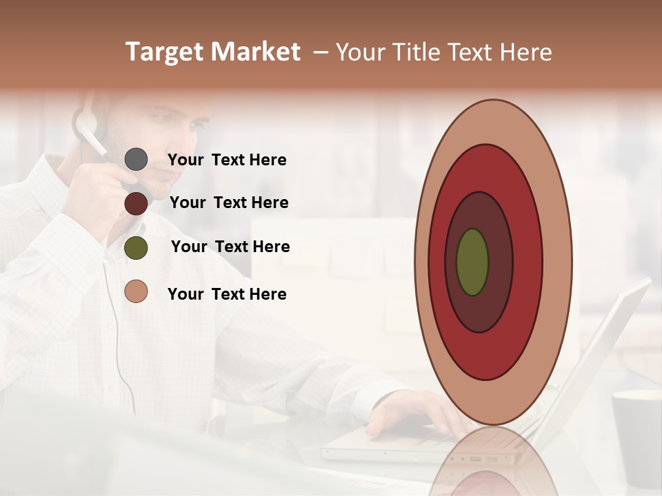 Stubbly Businesspeople Headset PowerPoint Template