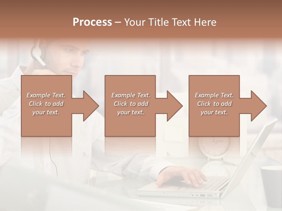 Stubbly Businesspeople Headset PowerPoint Template