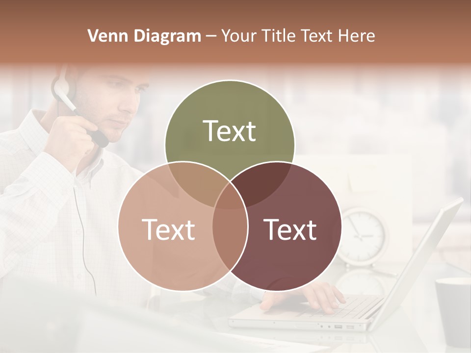 Stubbly Businesspeople Headset PowerPoint Template