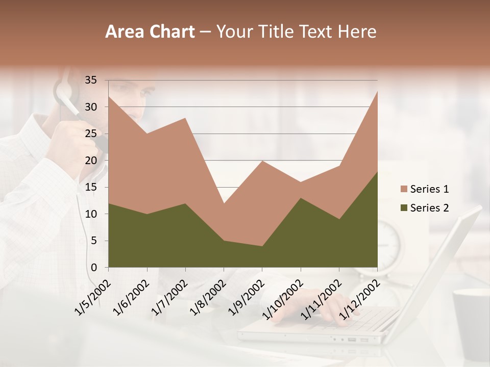 Stubbly Businesspeople Headset PowerPoint Template