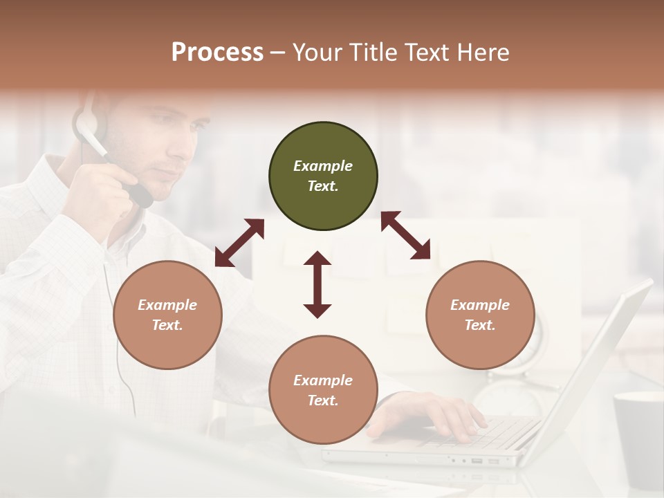 Stubbly Businesspeople Headset PowerPoint Template