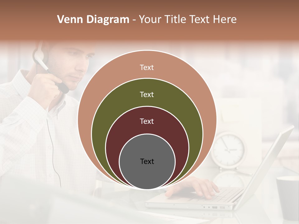 Stubbly Businesspeople Headset PowerPoint Template