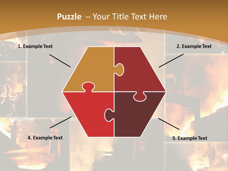 Work Place Orange Pour PowerPoint Template