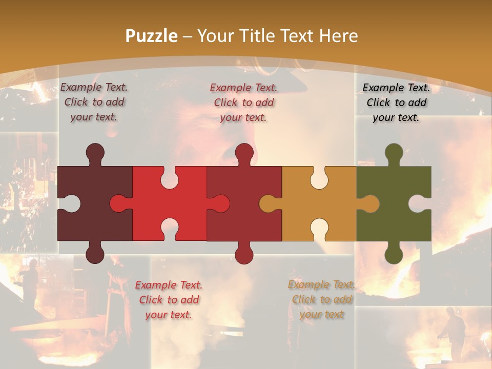 Work Place Orange Pour PowerPoint Template