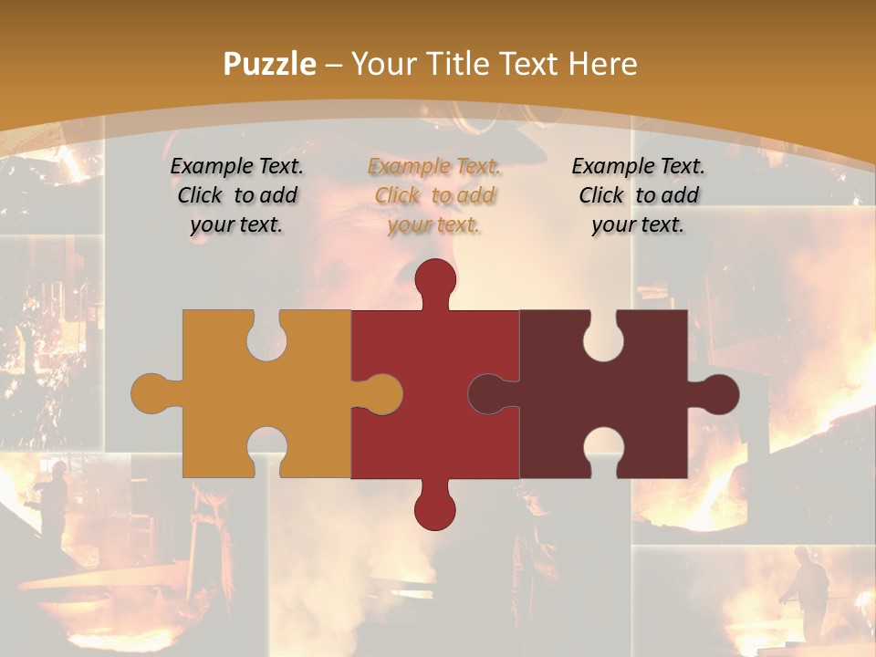 Work Place Orange Pour PowerPoint Template