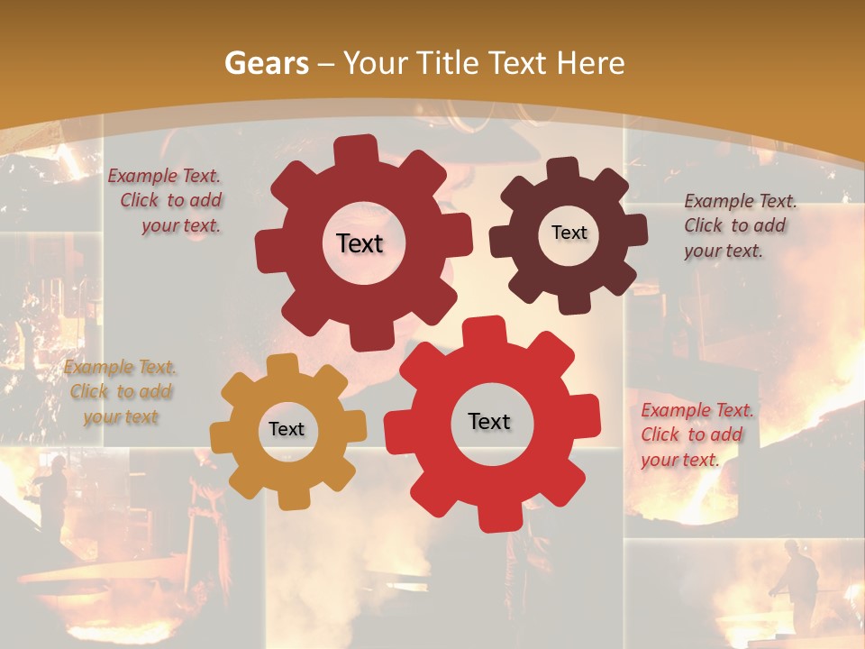 Work Place Orange Pour PowerPoint Template