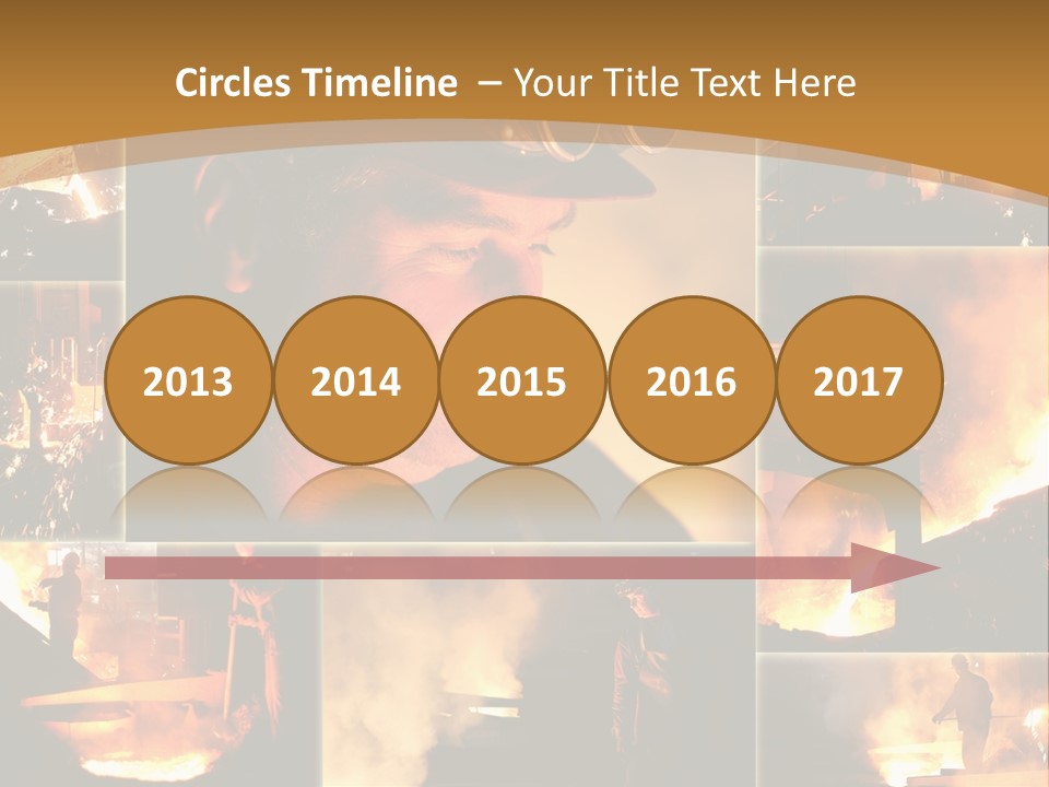 Work Place Orange Pour PowerPoint Template