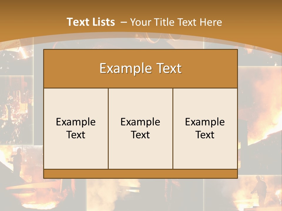 Work Place Orange Pour PowerPoint Template